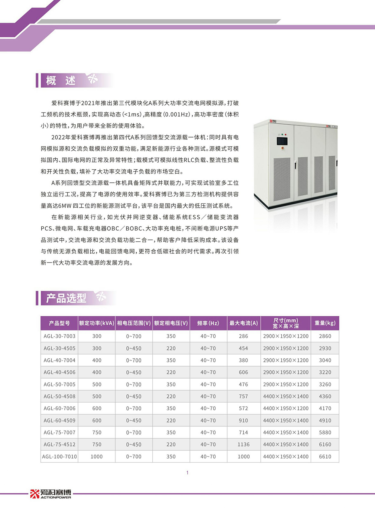 回饋型交流電源負載一體機